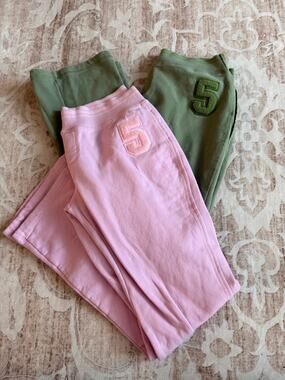 Vintage Y2k Miken 5 Sweatpants in Pink and Green